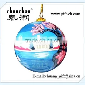 Beautiful Tree Round Glass Ball/ Inside Painted Glass Ball thumbnail-1