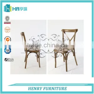 Good Quality Henry Dining Furniture Wooden Cross Back Chair thumbnail-2