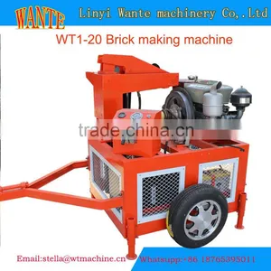 WT1-20 Diesel Engine Interlocking Brick Price Interlocking Cement Block Making Machine thumbnail-1