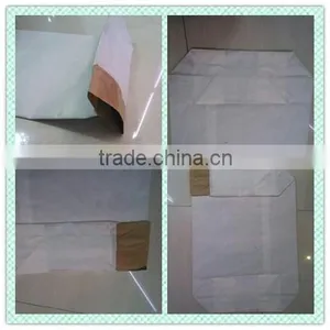 Custom Unprinted White Kraft Paper Valve Bag Loading 25kg thumbnail-2