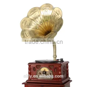 2015 Hottest Popular Antique Gramophone Replica With RCA Audio Output thumbnail-1