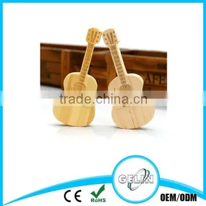 Guitar Shape Wooden and Bamboo Material Usb Many Packaging Avalibale thumbnail-1