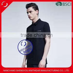Single Jersey Men's Blank Polo Shirt With Custom Label thumbnail-1