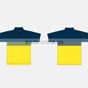 Custom Polyester Good Sale Blue Sublimation Polo Shirt thumbnail-5