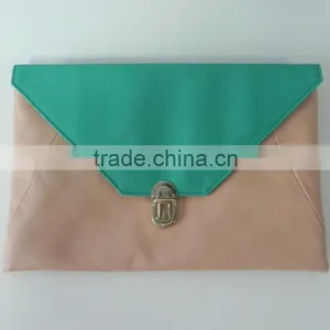New Ladies PU Leather Clutch Envelope Bag thumbnail-1