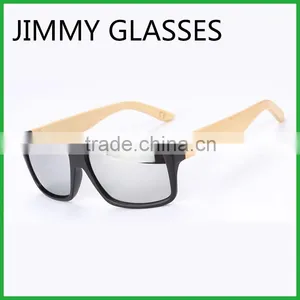 JMP622 2016 Popular Hot Sale Name Branded Cheap Mirrored Black Frame Plastic Bamboo Sunglasses thumbnail-1
