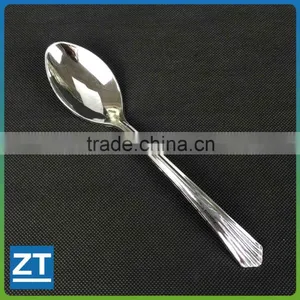 Silver Plastic Silverware, Heavy Duty Looks Like Silver Spoons thumbnail-1