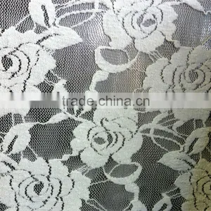 Rose Flower Nylon Lace Fabric in Stock Elastic Lace Fabric thumbnail-2