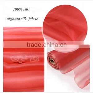 Fashion Custom 108cm Chinese Printed 100% Pure Silk Fabric /100% Silk Organza Fabric thumbnail-1