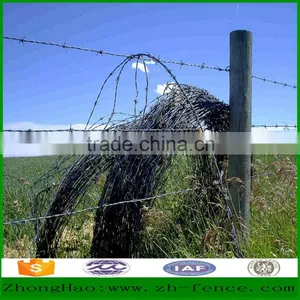Hot Dipped Galvanized PVC Coated High Quality Barbed Wire Fence thumbnail-1