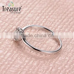 2015 Wedding Fore Finger Silver Simple Diamond Rings thumbnail-3
