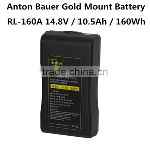 Rolux RL-160A Professional Video Camera Li-ion Battery A-mount Anton Bauer Gold Mount thumbnail-1