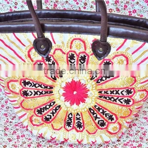 2016 New Designer Straw Beach Bag Fashion Women's Bag Summer Beach Hand Bag thumbnail-2