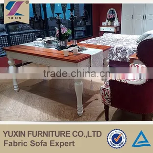 Embossed Solid Wood Dinner Table, White Dining Table Home Living Room thumbnail-4