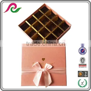 Custom Fancy Empty Paper Box Gift Box With Ribbon for Chocolate Packing thumbnail-1