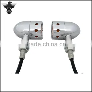 Aftermarket Custom Chrome LED Harley Chopper Motorcycle Turn Signals thumbnail-4