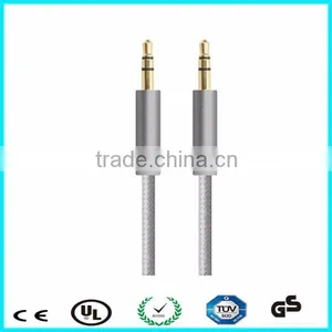 Custom Grey Braided Male to Male Stereo 3.5mm Audio Cable thumbnail-3