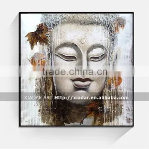 Handmade Wall Art Decor Acrylic Buddha Painting of Buddha Lord thumbnail-1