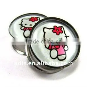 Double Flared Flesh Tunnel With Logo thumbnail-1