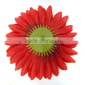 Artificial Flowers Diameter 14.5cm Red Silk Big Gerbera Flower Head thumbnail-3