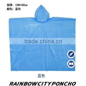 Disposable PE Colorful Transparent Raincoat, PE Poncho thumbnail-1