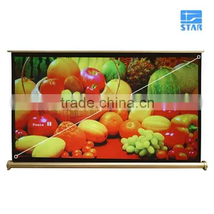 Golden Pink Portable Mini Projector Screen Table Roll up HD 3D Screen for Business Presentation Small Team Meeting 30" 40" 50" thumbnail-4