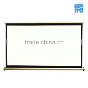 Golden Pink Portable Mini Projector Screen Table Roll up HD 3D Screen for Business Presentation Small Team Meeting 30" 40" 50" thumbnail-6
