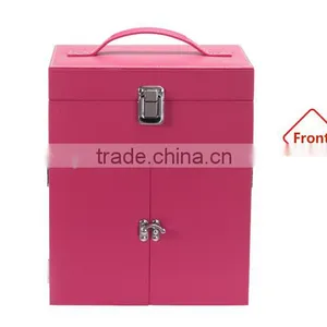 Professional PVC Makeup Case Removable Trays With Adjustable Dividers thumbnail-2