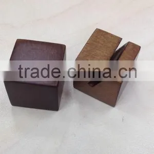 Small Wooden Holder for Business Card or Postcard thumbnail-2