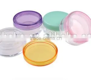 3g Green Plastic Jar Container With Plastic Lid Cap thumbnail-4