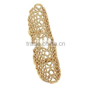 European and American Fashion Knuckle Simple Metallic Hollow Carved Ring thumbnail-5
