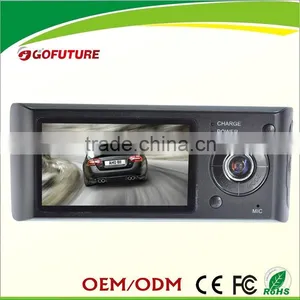2.7 "TFT 140 Degree Wide Angle X3000 720p G-sensor GPS Dual Camera CE ROHS FCC Car Camera With Sim Card thumbnail-1