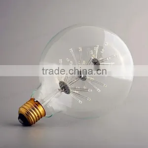 Vintage Retro Filament Light Bulb Round Shape Fireworks Led Light Bulb G125 thumbnail-3