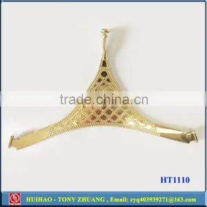 TPU Ladies Gold Plating Shoe Clip Accessory Upper for Slipper HT1110 thumbnail-1