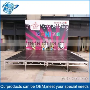 Hight Quality Outdoor Aluminium Frame Wedding Decoration Wooden Platform Stage thumbnail-3