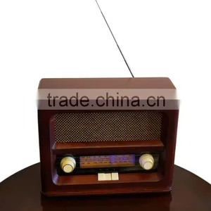 Wooden Classical Retro Antique Vintage Home Radio Receiver With AM/FM/BLUETOOTH thumbnail-1