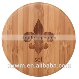 Kitchen Cylinder Gift Bamboo Wooden Round Salt Box thumbnail-3