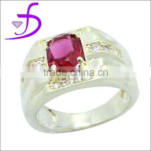 Cheap Wholesale Men Ring in Brass With Gemstone Fashion Design thumbnail-1