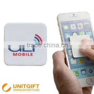 PU Microfiber Sticky Cleaner Phone Cleaner Sticker Microfiber Slogan Imprint Sticky Cleaner thumbnail-1