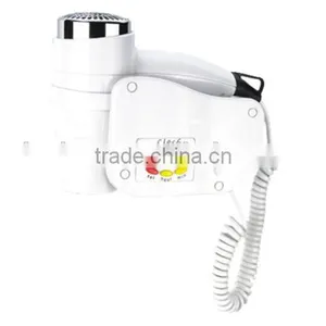 RoHS CB Hotel Wall Mounted Shaver Socket Hair Dryer/hotel Hair Dryer With Clock thumbnail-1