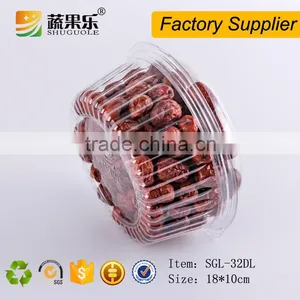 Disposable Transparent Clamshell Plastic Fruit Salad Packaging Container thumbnail-6