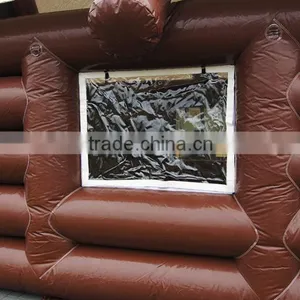 Wooden House Style Inflatable Tent, Inflatable Log Cabin Tent for Custom Size thumbnail-3