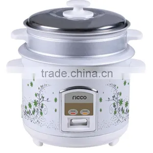 Cylinder Straight Type Electric Rice Cooker Blue Flower With Steamer thumbnail-2