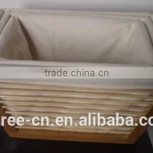 Handmade Superb Bamboo Storage Basket for Home Use With Cotton Liner thumbnail-1