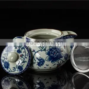 250ml Pot Rose Ceramic Teapot With Stainless Insert thumbnail-1