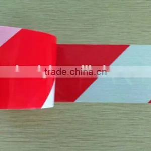 Red White PE Safety Warning Tape Non Adhesive Barrier Tape Dispenser Box Packing thumbnail-5