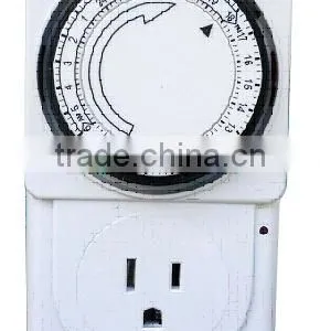 US EU UK AU NZ Output Daily 24hrs Grounded Mechanical Auto Timer Swith for Grow Lighting Control in Hydroponics Indoor Gardening thumbnail-1