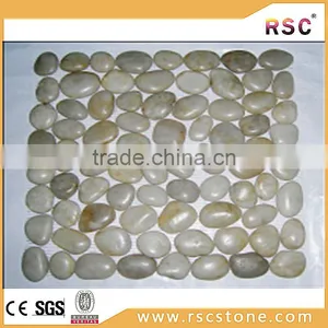 White Round Perfect Pebble Stone thumbnail-1