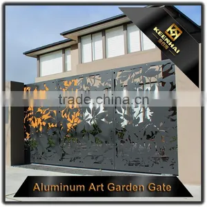 Garden Decoration Podwer Coated Laser Cut Aluminum Modern Garden Gates thumbnail-4
