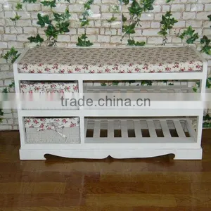 Home Decor Wooden Shoe Rack, Wooden Footstool,wooden Shoes Shelf thumbnail-5